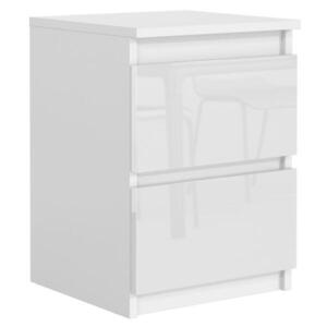 RAUMHIRSCH FURNITURE NOČNÍ STOLEK bílý, lesklý 40/55/39 obraz
