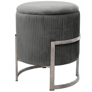 RAUMHIRSCH FURNITURE PODNOS s úložným prostorem, čalouněný podnos šedý 40/46/40 obraz