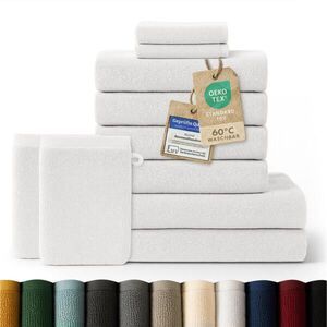 Blumtal RUČNÍK 8dílná sada, 2x osuška 70/140 + 4x ručník 50/100 + 2x ručník pro hosty 30/30 + 2x žínka 15/20 cm, bílá obraz