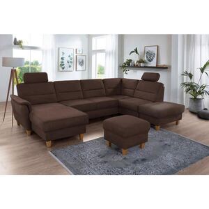 Sit & More SEDACÍ SOUPRAVA, textil, tmavě hnědá obraz