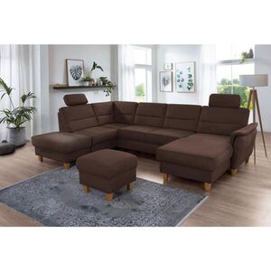 Sit & More SEDACÍ SOUPRAVA, textil, tmavě hnědá obraz