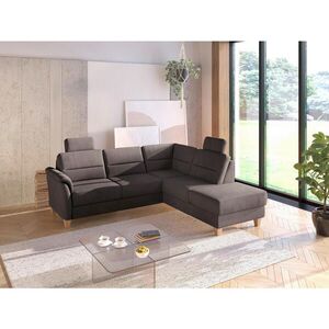 Sit & More ROHOVÁ SEDAČKA, textil, tmavě hnědá obraz