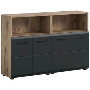 MID.YOU MIDI SKŘÍŇKA, černá, tmavý dub, 120/80/30 cm obraz