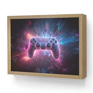 OnlyWow NÁSTĚNNÁ LAMPA S AKUMULÁTOREM Controller - Neon - Explosion - Abstraktní 40x30 cm obraz