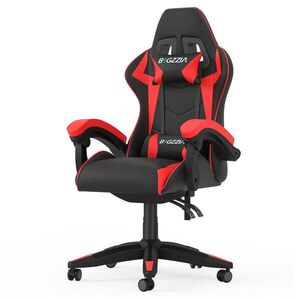 Rattantree HERNÍ-ŽIDLE ergonomická, nastavitelné opěradlo, polštářky – Černá/Červená obraz