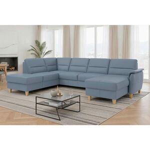 Sit & More SEDACÍ SOUPRAVA, textil, kůže, šedomodrá obraz
