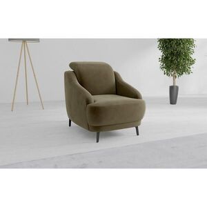 Sit & More KŘESLO, textil, olivově zelená obraz