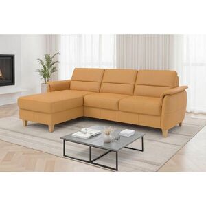 Sit & More ROHOVÁ SEDAČKA, kůže, curry žlutá obraz
