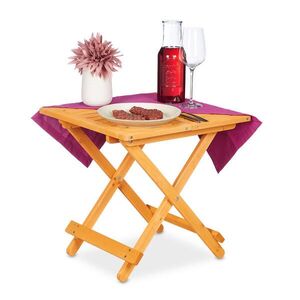 Relaxdays STOLEK přírodní dřevo skládací 50 cm obraz