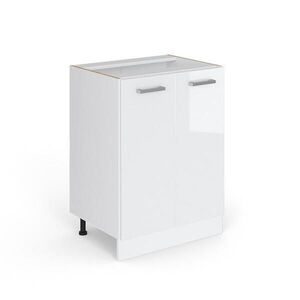 Vicco SPODNÍ SKŘÍŇKA KUCHYŇSKÉ LINKY R-Line Bílá vysoký lesk 60 cm bez pracovní desky obraz