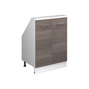Vicco KUCHYŇSKÁ SKŘÍŇKA POD ŠIKMOU STŘECHU R-Line Ušlechtilá šedá 60 cm se 2 dvířky obraz