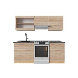 Vicco KUCHYŇSKÝ KOUT R-Line Dub Sonoma/Goldkraft 200 cm , PD Antracit obraz