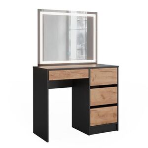 Vicco TOALETNÍ STOLEK Sherry Antracit/zlatý dub 90 x 75 cm se zrcadlem LED obraz