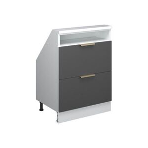 Vicco ŠIKMÁ SKŘÍŇ Rion Antracitově zlatý 60 x 81.6 cm se 2 zásuvkami obraz