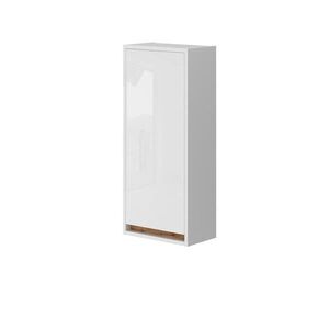 Vicco SKŘÍŇKA DO KOUPELNY Detmold Bílý vysoký lesk/zlatý dub power 81.6 x 35 cm s dveřmi obraz