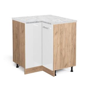 Vicco ROHOVÁ SKŘÍŇKA R-Line Bílá vysoký lesk 75.6 cm PD Mramor obraz