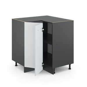 Vicco ROHOVÁ SKŘÍŇKA R-Line Bílá vysoký lesk 75.6 cm , PD Dub obraz