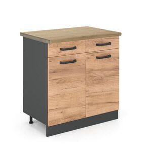 Vicco SPODNÍ SKŘÍŇKA KUCHYŇSKÉ LINKY R-Line Zlatý mocný dub 80 cm , PD Dub obraz