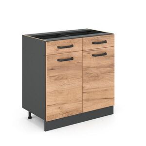 Vicco SPODNÍ SKŘÍŇKA KUCHYŇSKÉ LINKY R-Line Zlatý mocný dub 80 cm bez pracovní desky obraz