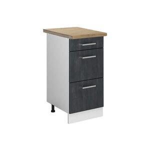 Vicco SPODNÍ SKŘÍŇKA KUCHYŇSKÉ LINKY R-Line Černý beton 40 cm PD Dub obraz