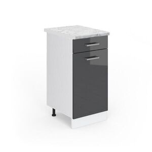 Vicco SPODNÍ SKŘÍŇKA KUCHYŇSKÉ LINKY R-Line Antracitový vysoký lesk 40 cm s pracovní deskou obraz