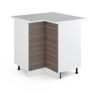 Vicco UNIVERZÁLNÍ ROHOVÁ SKŘÍŇ R-Line Šedá 75.6 cm s dvířky, s pracovní deskou obraz