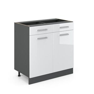 Vicco SPODNÍ SKŘÍŇKA KUCHYŇSKÉ LINKY R-Line Bílá vysoký lesk 80 cm bez pracovní desky obraz