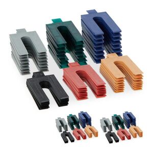 Relaxdays PODLOŽKY Vícebarevné 144dílná sada PP plast 1-6 mm obraz