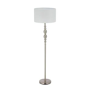 Relaxdays LAMPADÉR bílá stříbrná látkové stínidlo E27 obraz