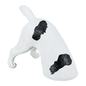 Relaxdays FIGURKA zahradní pes bílá černá polyresin 23 cm obraz