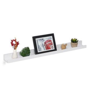Relaxdays POLIČKA Bílá MDF 80 cm obraz