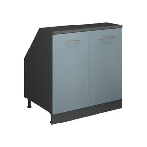 Vicco ŠIKMÁ SKŘÍŇ Rion Modrošedá 80 x 81.6 cm se 2 dveřmi, korpus skříně hloubka 60 cm obraz