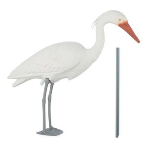 Relaxdays FIGURKA Bílá Oranžová Šedá Volavka plašič ptáků 66 cm obraz