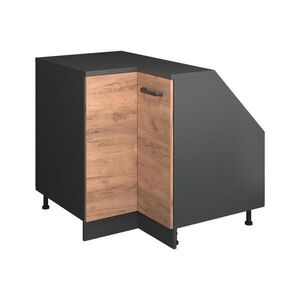 Vicco ROHOVÁ KUCHYŇSKÁ SKŘÍŇKA POD ŠIKMOU STŘECHU R-Line Zlatý mocný dub 75.6 cm s 1 dveřmi, korpus skříně hloubka 60 cm obraz
