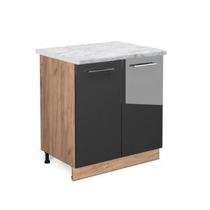 Vicco SKŘÍŇKA POD DŘEZ Fame-Line Antracitový vysoký lesk 80 cm , PD Mramor obraz