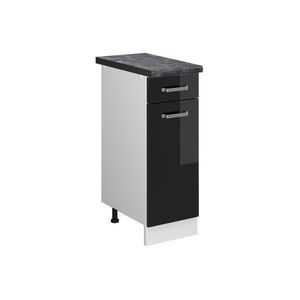 Vicco SPODNÍ SKŘÍŇKA KUCHYŇSKÉ LINKY R-Line Černý vysoký lesk 30 cm , PD Antracit obraz
