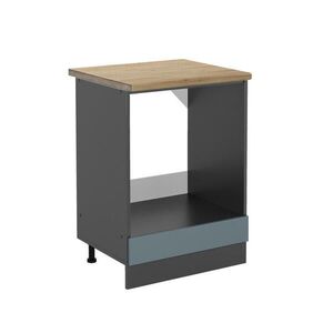 Vicco SKŘÍŇKA NA VESTAVĚNOU TROUBU R-Line Modrošedá 60 cm , PD Dub obraz