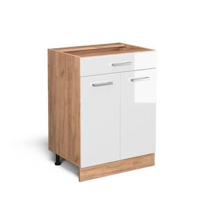 Vicco SPODNÍ SKŘÍŇKA KUCHYŇSKÉ LINKY R-Line Bílá vysoký lesk 60 cm se zásuvkou, bez pracovní desky obraz