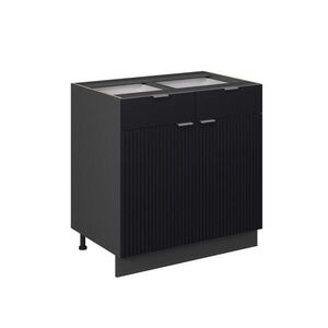Vicco SPODNÍ SKŘÍŇKA KUCHYŇSKÉ LINKY Fame-Line Černý pruhovaný 80 cm bez pracovní desky obraz