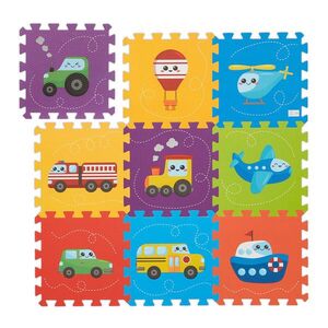 Relaxdays PODLOŽKA Barevná puzzle z EVA pěny 9-dílná obraz