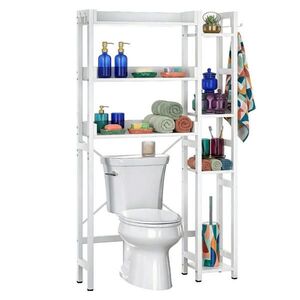 Relaxdays REGÁL Bílý nad WC 3 patra obraz