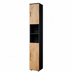 Vicco KOUPELNOVÁ SKŘÍŇKA Irma Zlatý dub power/antracit 30 x 192 cm obraz
