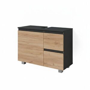 Vicco DOLNÍ SKŘÍŇKA POD DŘEZ J-Shape, Antracit/Zlatý mocný dub, 80 x 60.8 cm obraz