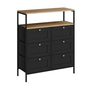 Vicco KOMODA Belaro Černá 80 x 95 cm se 6 zásuvkami obraz