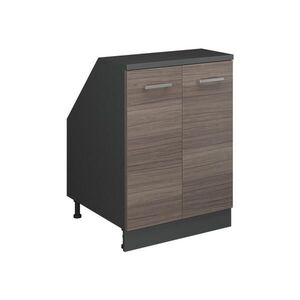 Vicco ŠIKMÁ SKŘÍŇ Rion Ušlechtilá šedá 60 x 81.6 cm se 2 dveřmi, korpus skříně hloubka 60 cm obraz