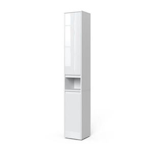 Vicco KOUPELNOVÁ SKŘÍŇKA Majest Bílá vysoký lesk 30.2 x 191.5 cm s dvířky a otevřenou přihrádkou obraz