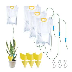 Relaxdays VAK Transparentní 4dílná-sada kapková závlaha s hadičkou 130 cm obraz