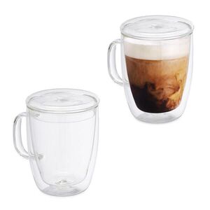 Relaxdays SKLENICE Transparentní 2dílná-sada 500 ml obraz