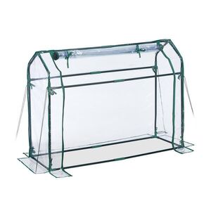 Relaxdays FÓLIOVNÍK Průhledný Tmavě zelený PVC 92x124x42 cm obraz