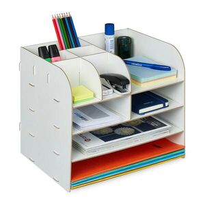 Relaxdays ORGANIZÉR Bílý MDF 10 přihrádek 27, 5 cm obraz